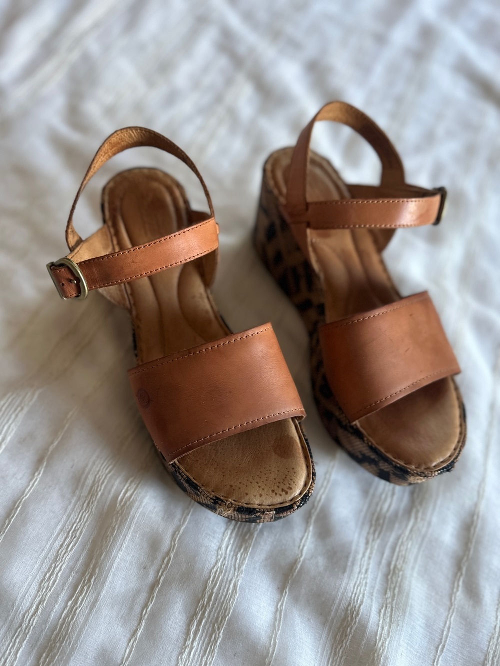 BORN Dorrah Leather Platform Wedge Sandal | Women’s 9 - Picture 3 of 9